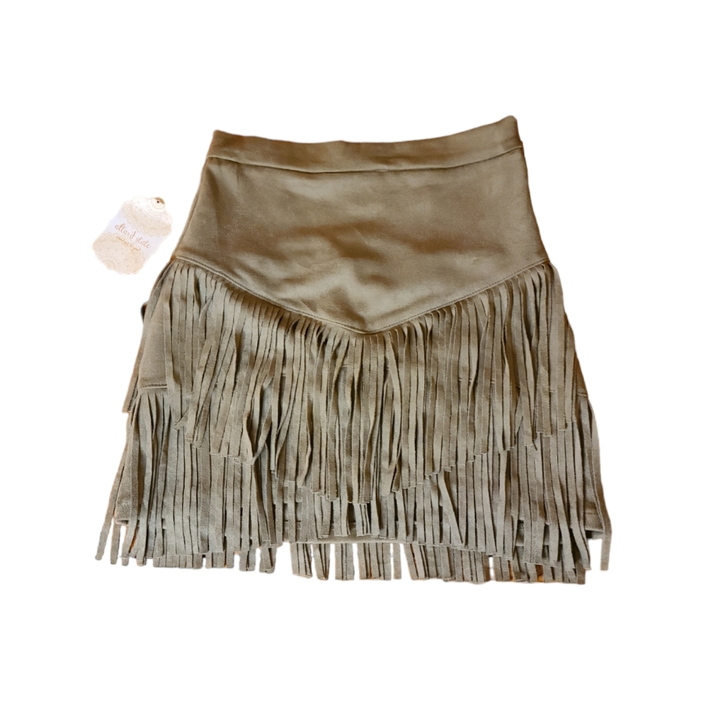 NWT Altar'd State Fringe Western Mini Skirt, XS